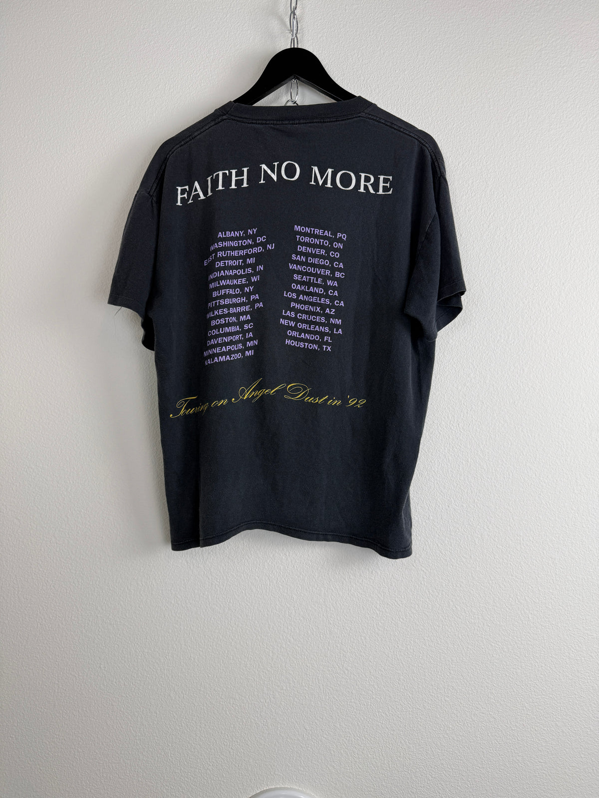 Vintage 1992 Faith No More "Angel Dust" Tour Tee