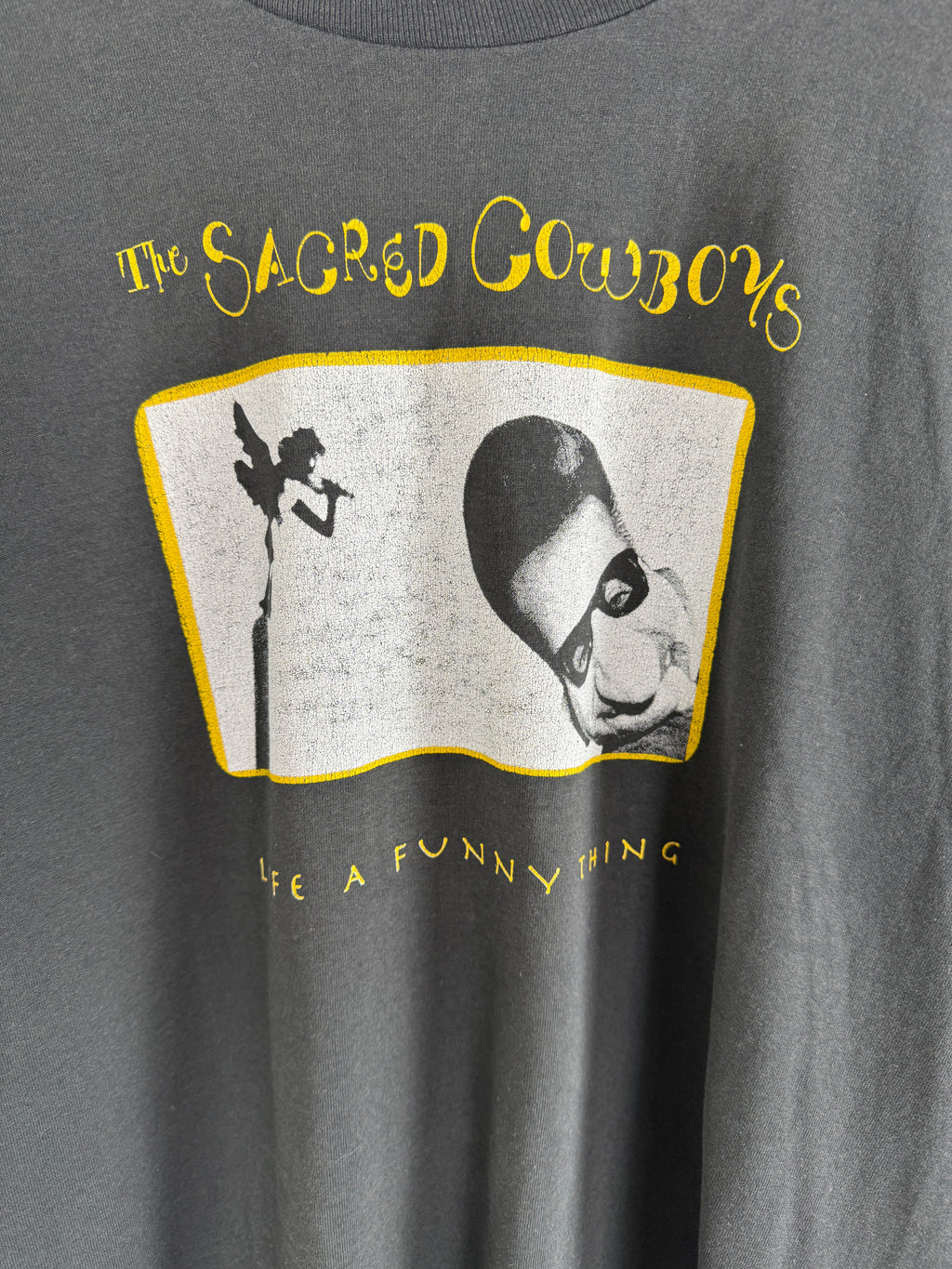 Vintage The Sacred Cowboys Life a Funny Thing Tee