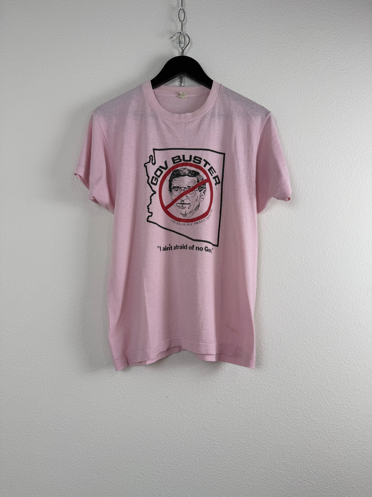 Vintage 1987 "Gov Buster" Political Graphic Tee
