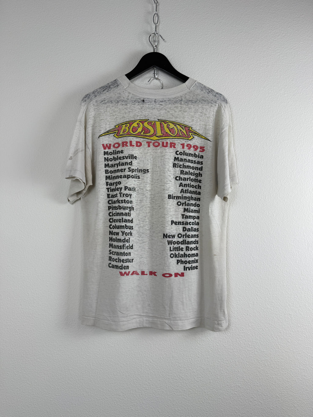 Vintage Boston Walk On World Tour 1995 Tee