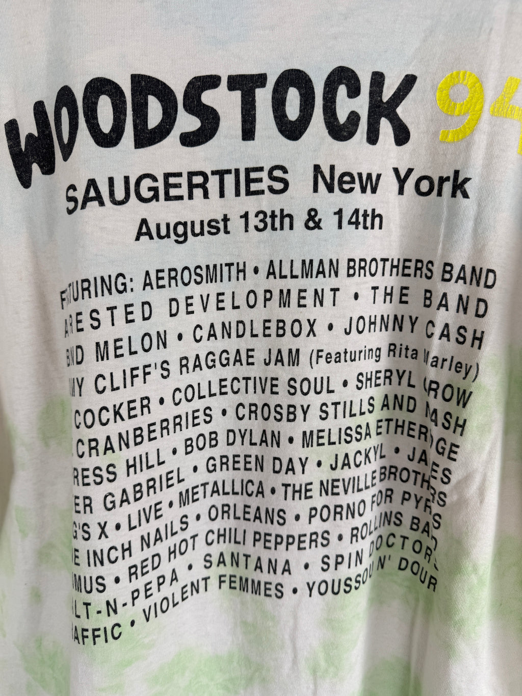 Vintage Woodstock 94 "Saugerties New York" Tee