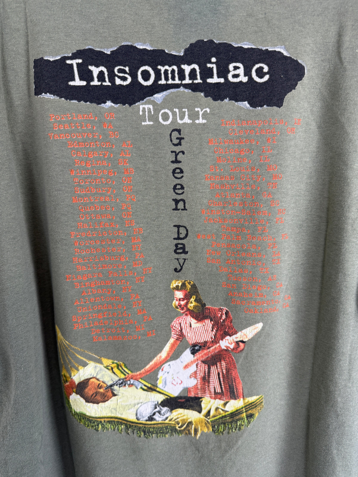 Vintage Green Day Insomniac Tour Tee