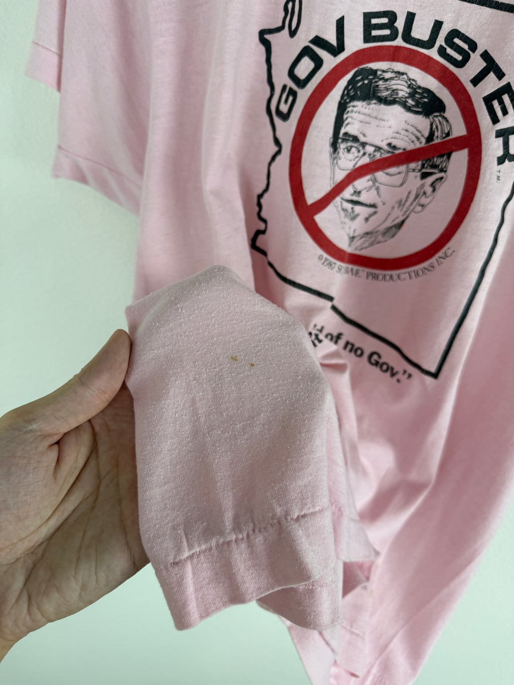 Vintage 1987 "Gov Buster" Political Graphic Tee