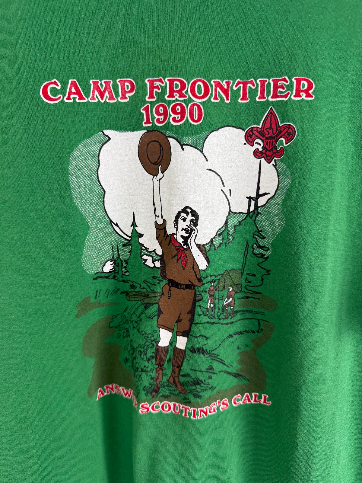 Vintage 1990 Camp Frontier "Answer Scouting’s Call" Tee