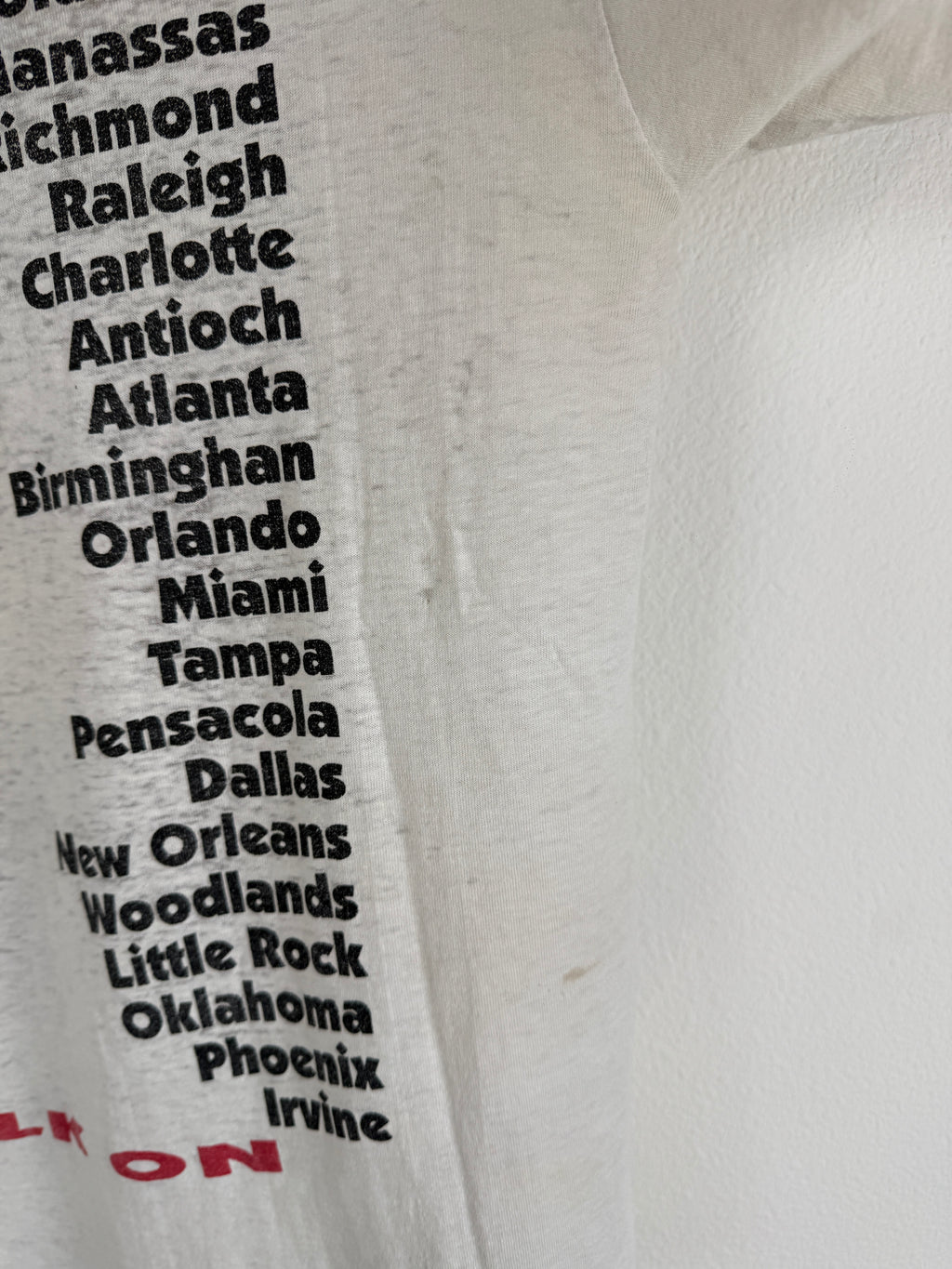 Vintage Boston Walk On World Tour 1995 Tee