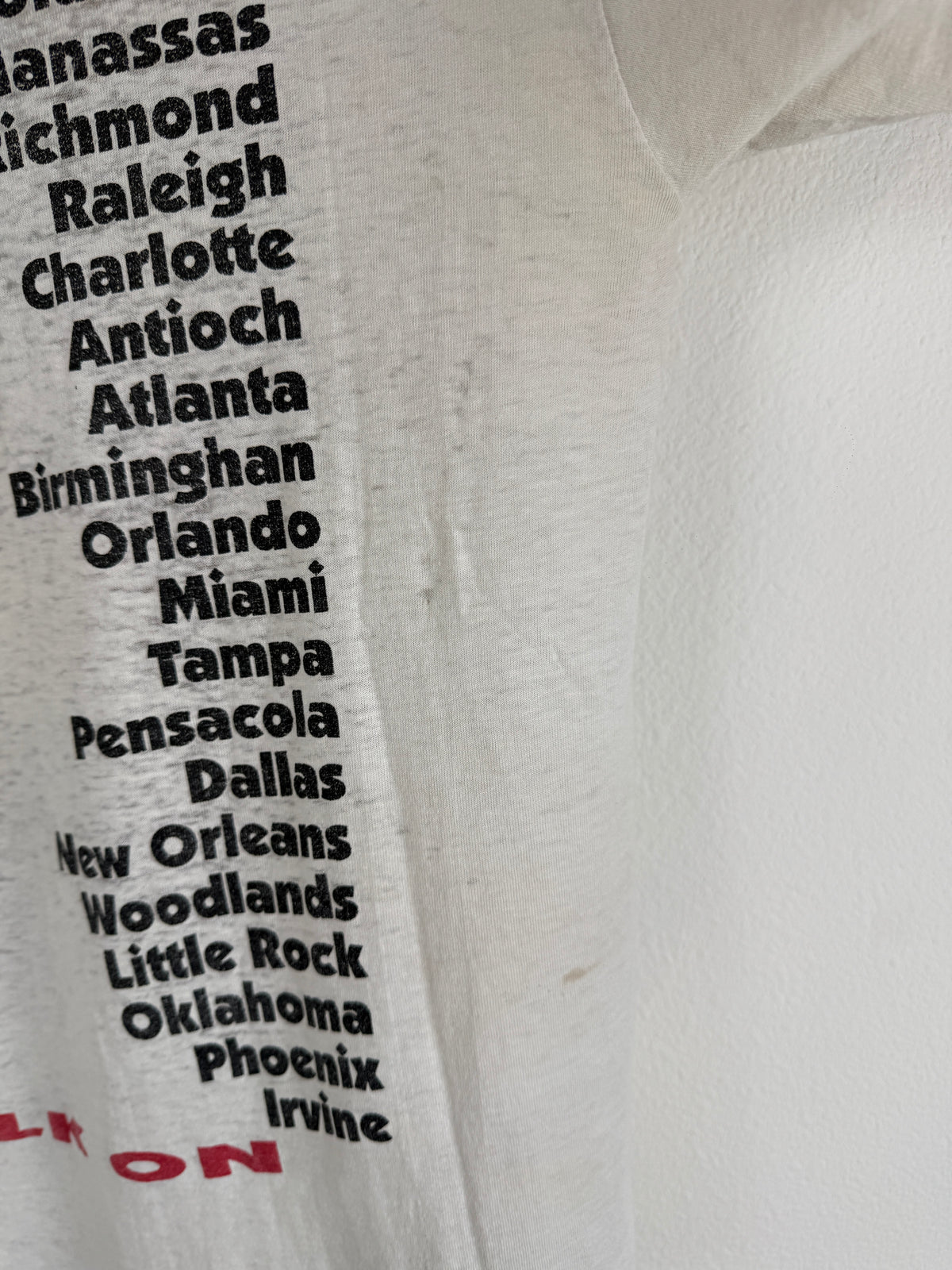 Vintage Boston Walk On World Tour 1995 Tee