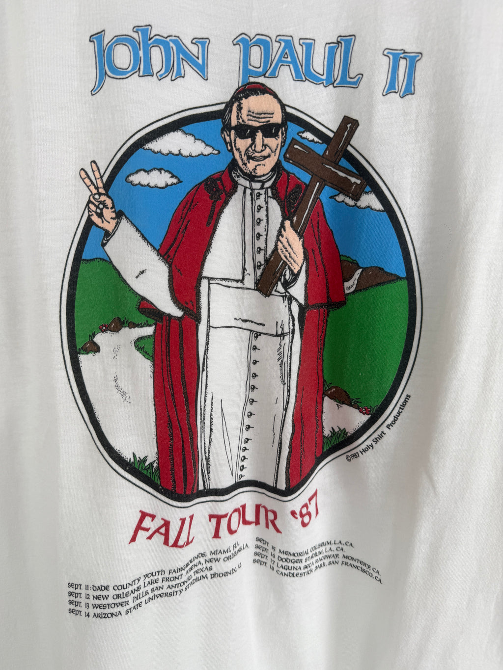 Vintage Pope John Paul II Fall Tour '87 Tee