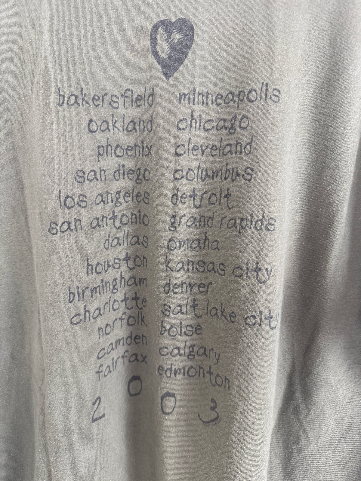 Vintage Foo Fighters 2003 Tour Tee