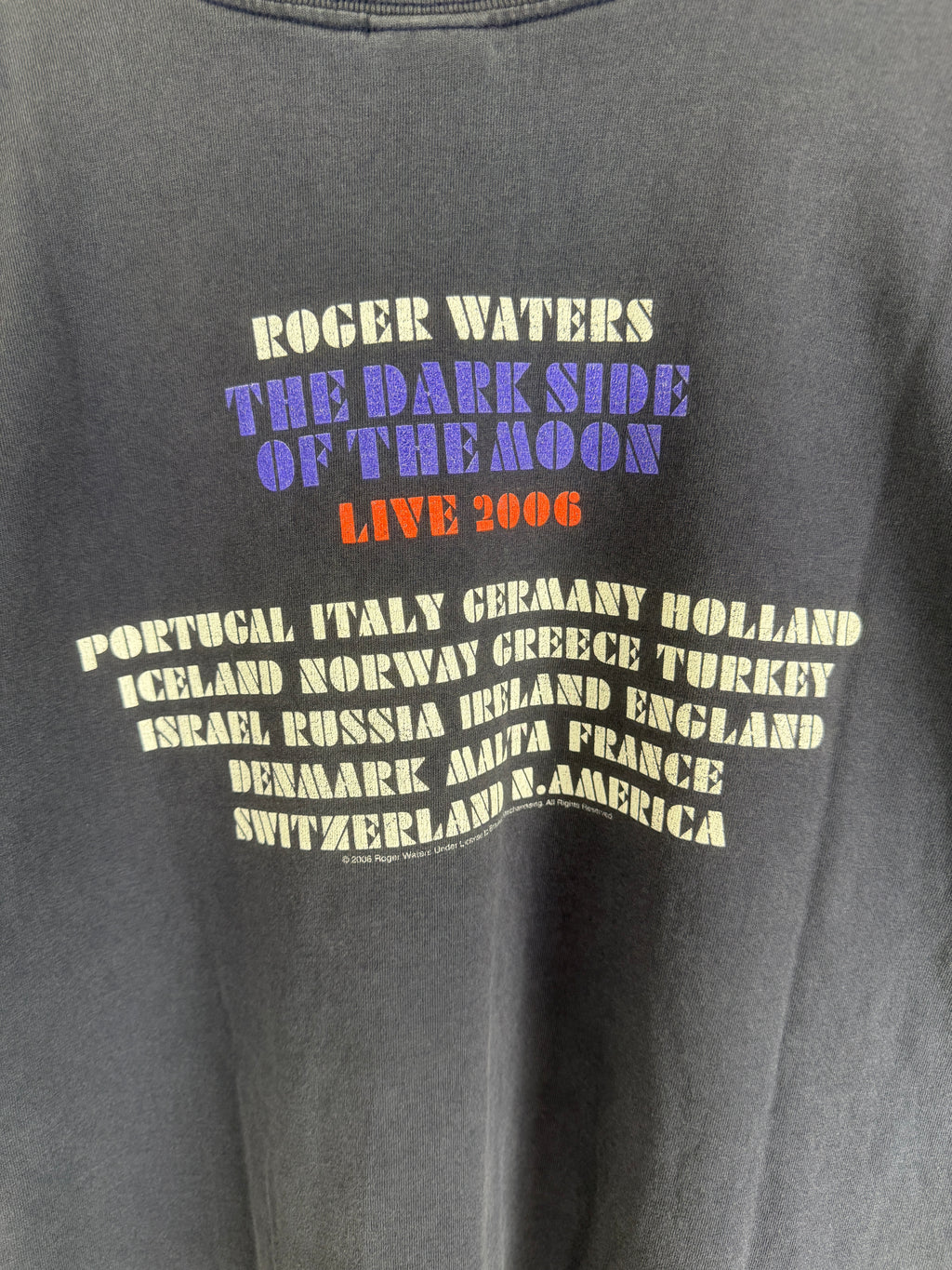 Vintage 2006 Roger Waters "The Dark Side of the Moon" Tour Tee