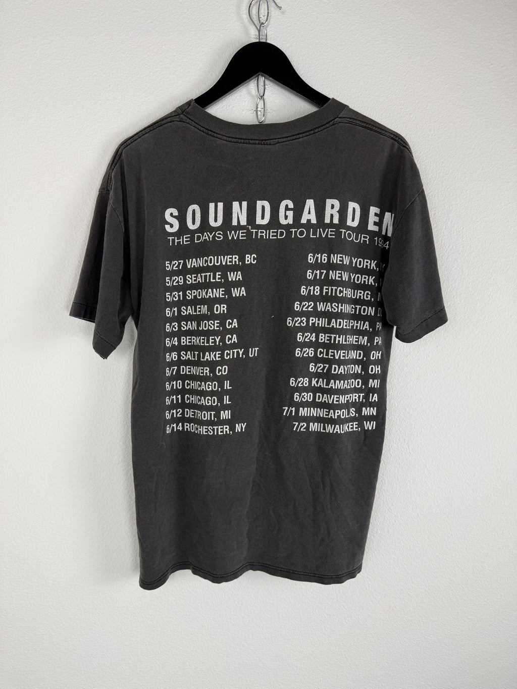 Vintage Soundgarden The Days We Tried to Live Tour 1994 Tee