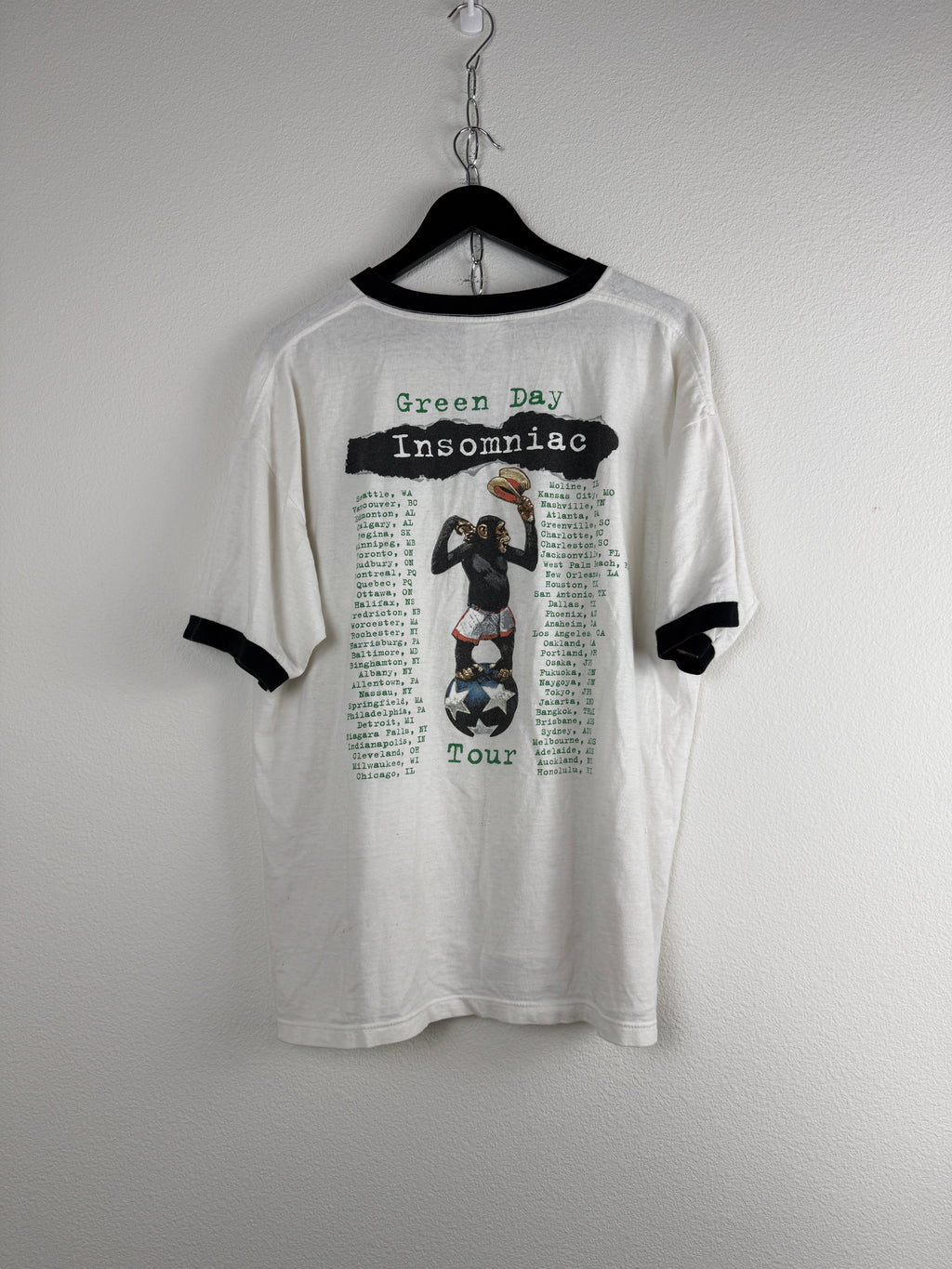 Vintage Green Day "Insomniac" Tour Ringer Tee