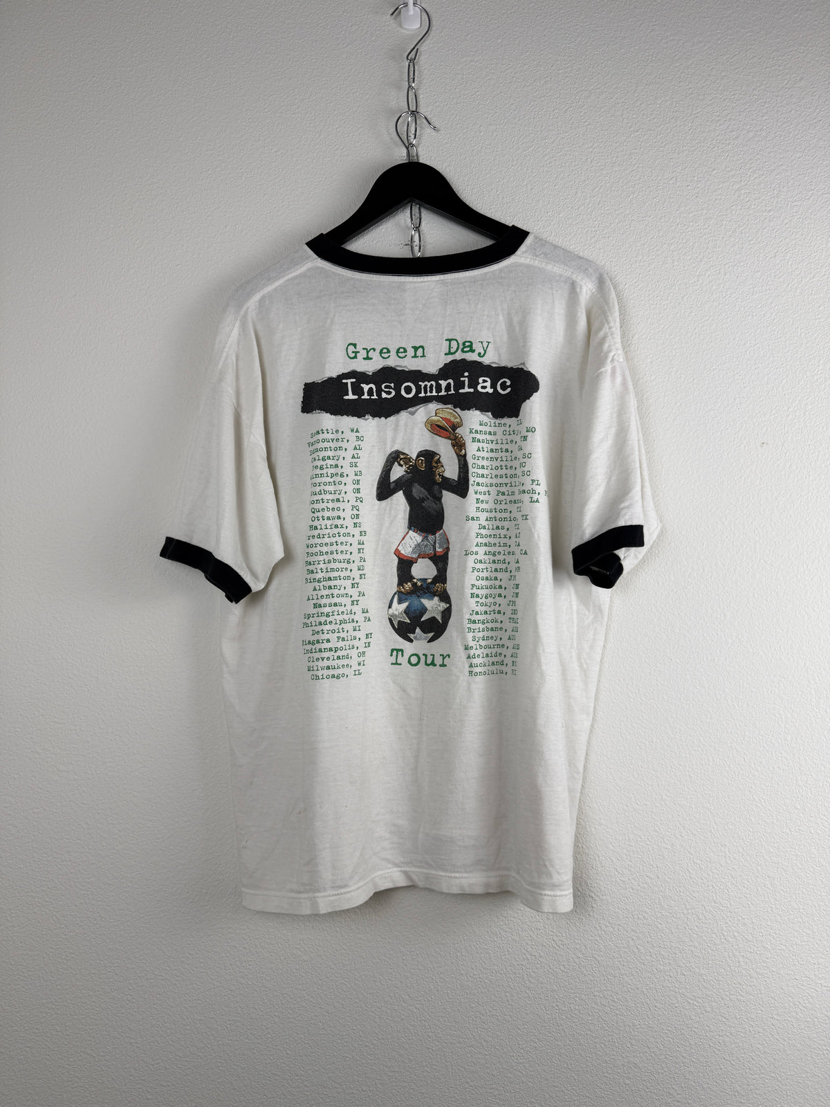 Vintage Green Day "Insomniac" Tour Ringer Tee