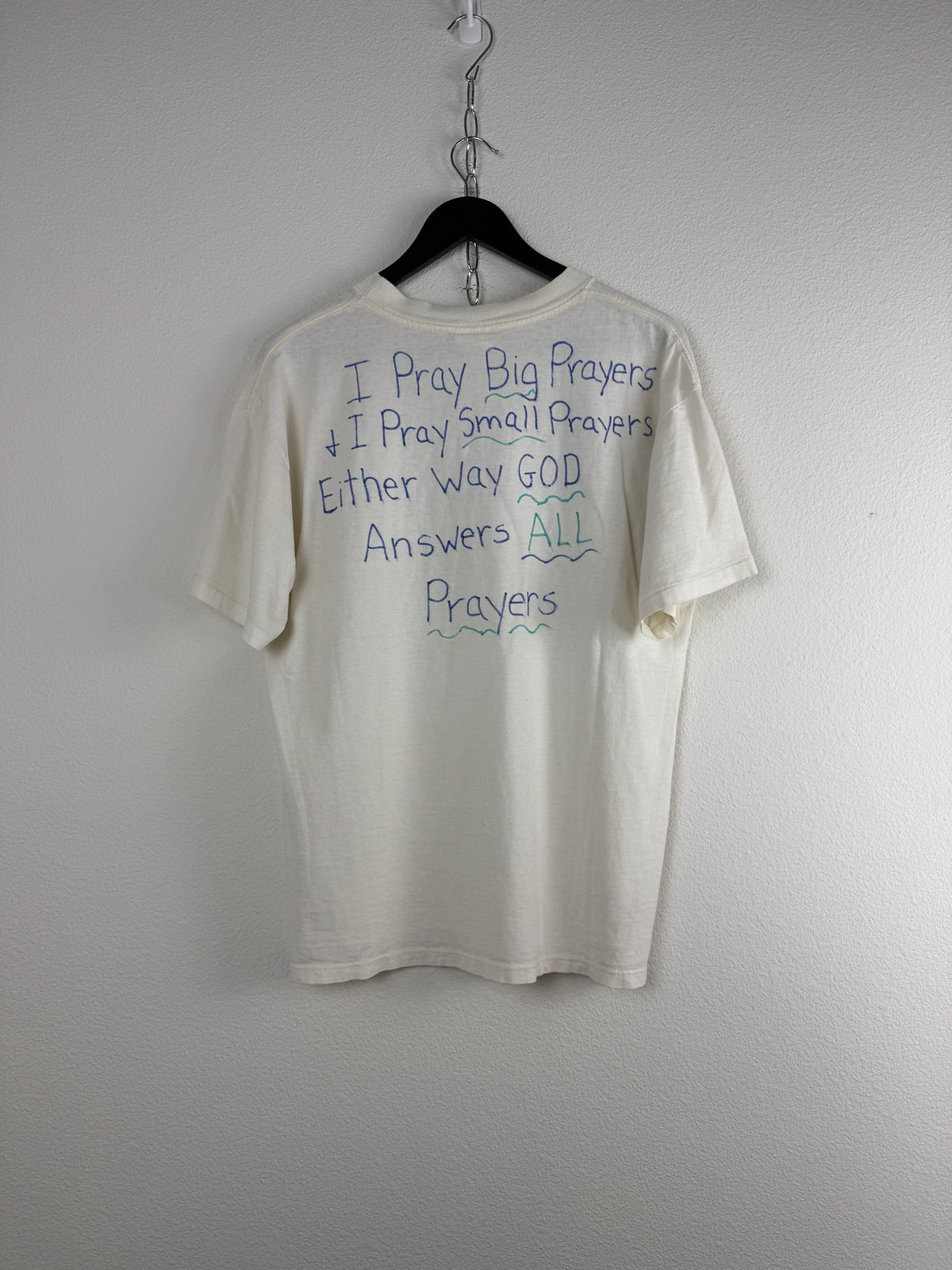 Vintage "No Prayer Is Too Small" Religious Tee