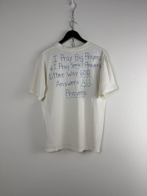 Vintage "No Prayer Is Too Small" Religious Tee