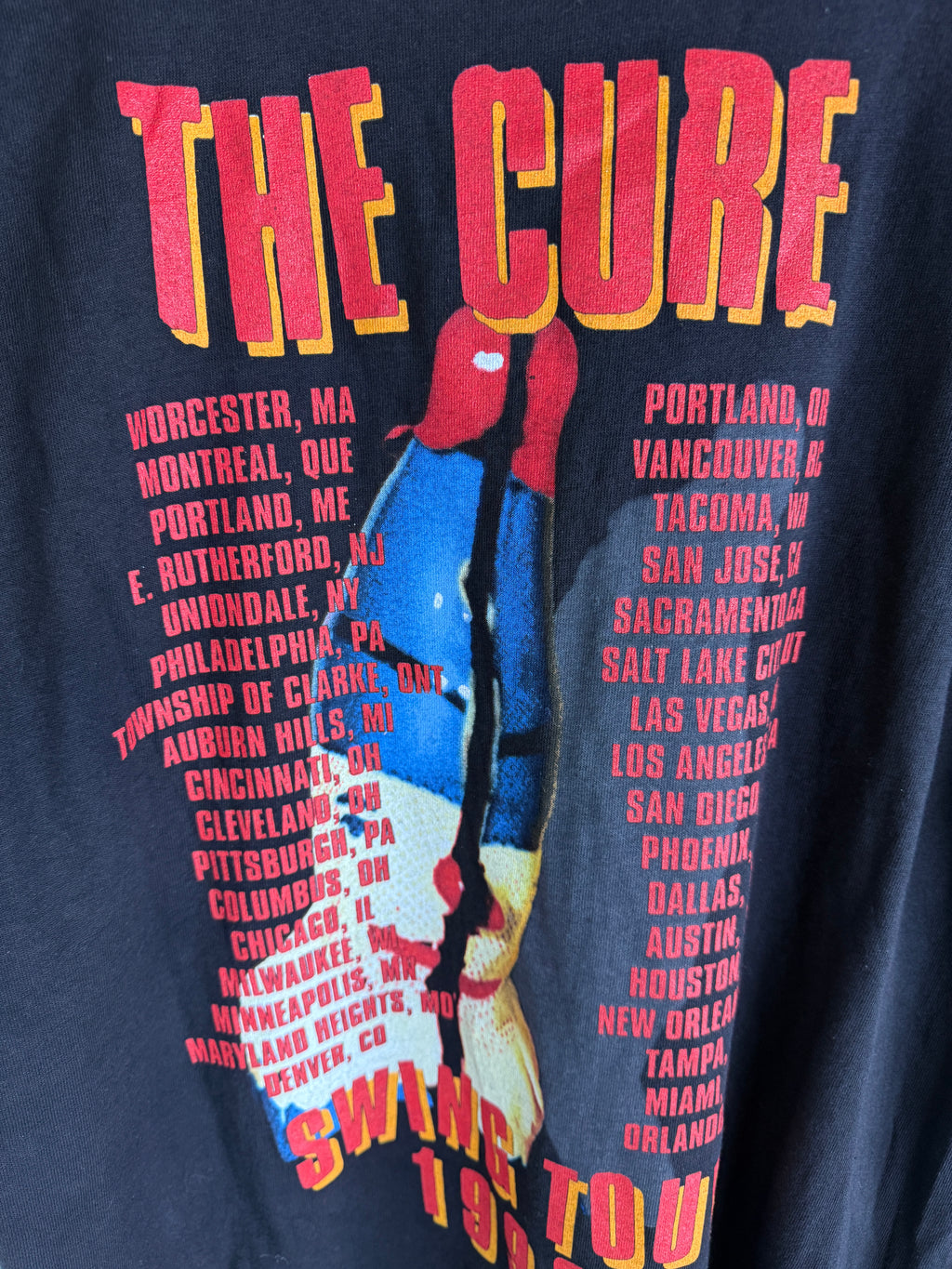 Vintage The Cure "Swing Tour 1996" Tour Tee