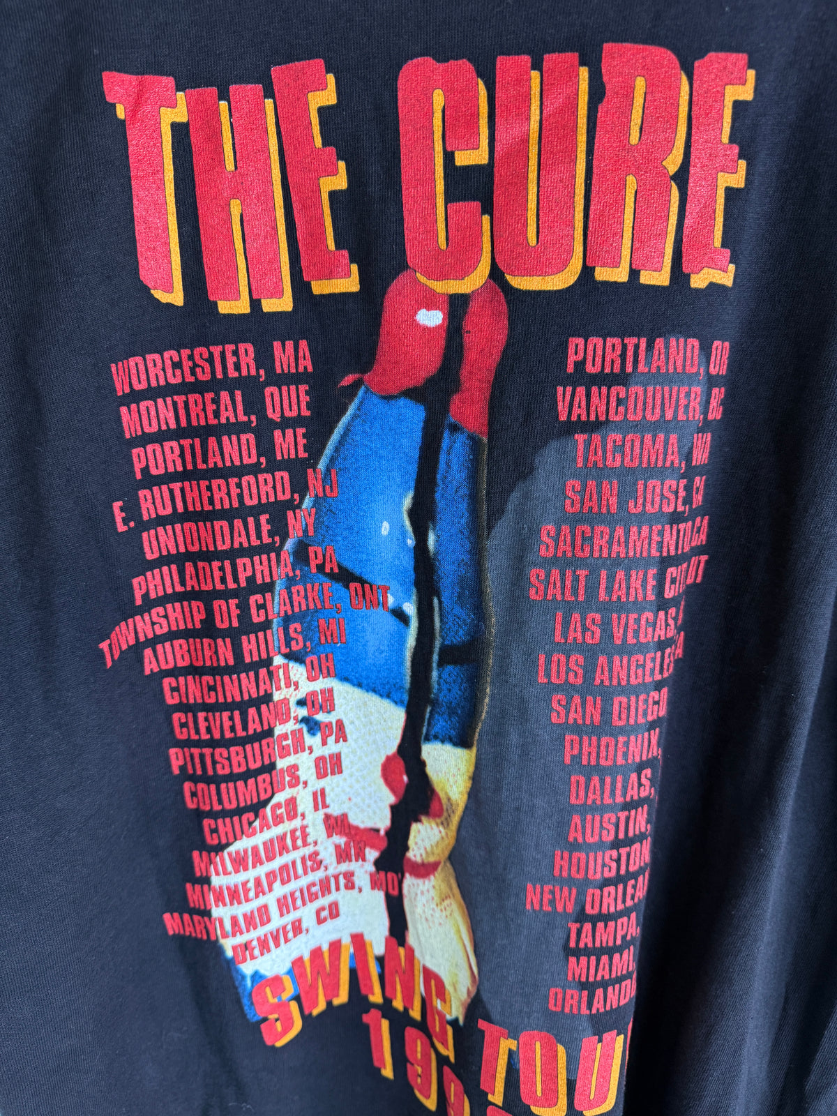 Vintage The Cure "Swing Tour 1996" Tour Tee