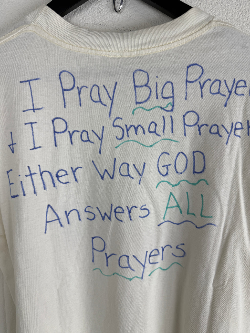 Vintage "No Prayer Is Too Small" Religious Tee