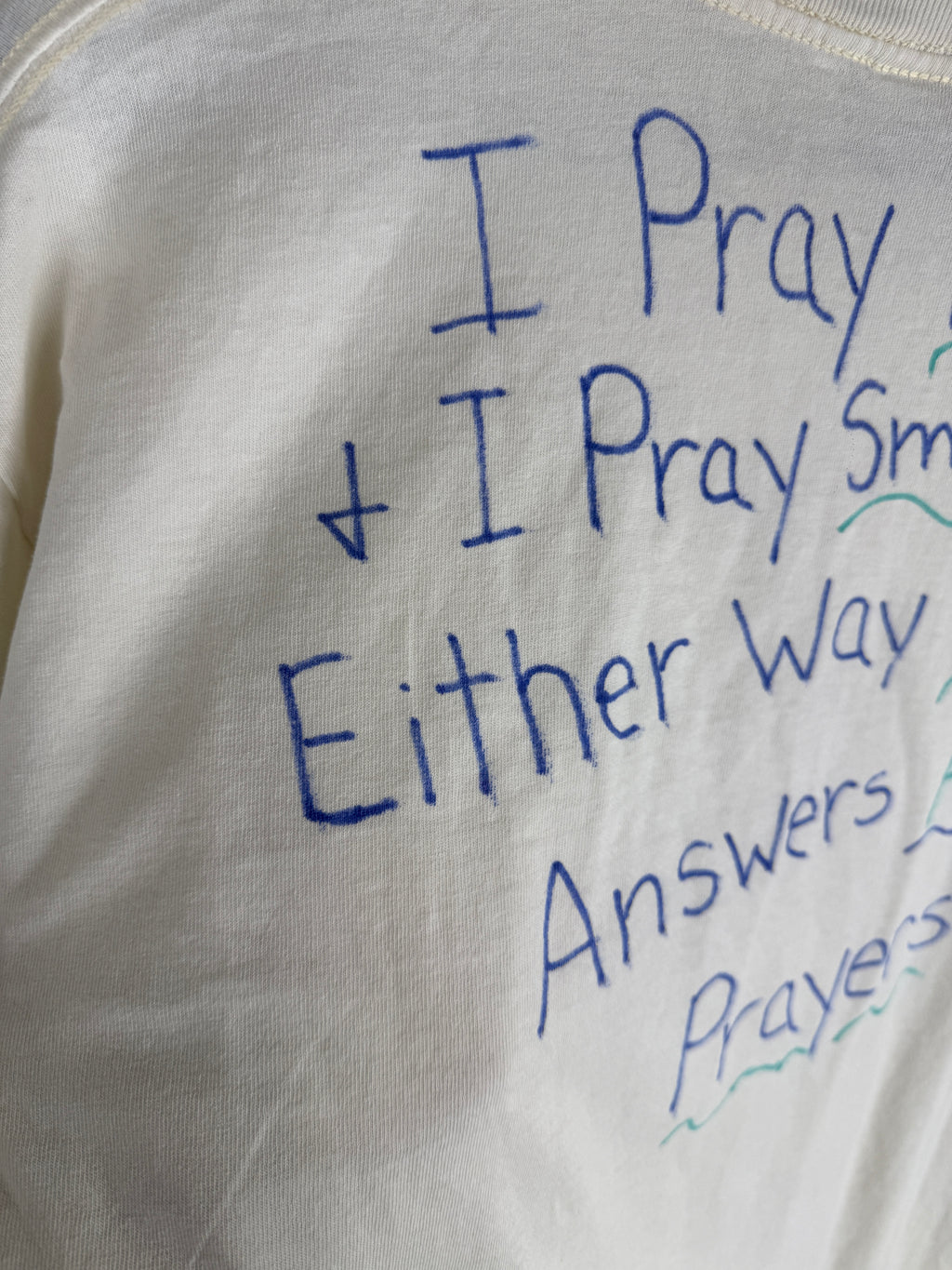 Vintage "No Prayer Is Too Small" Religious Tee