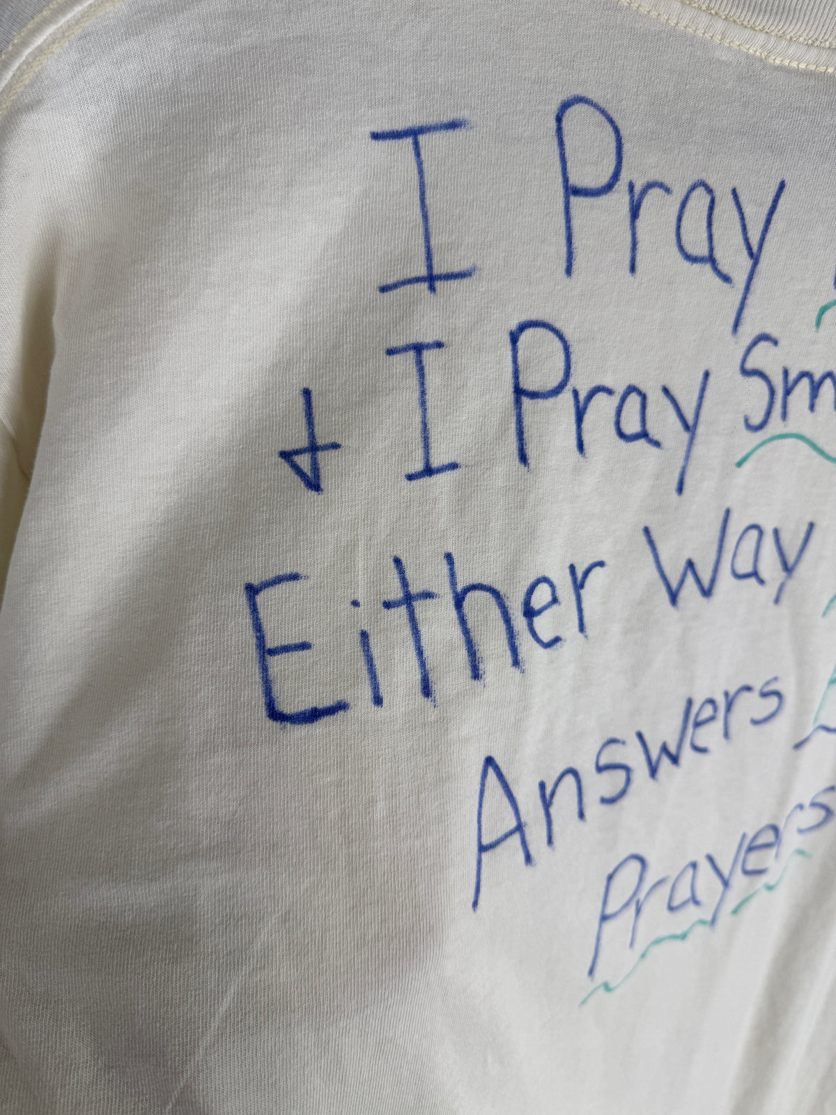 Vintage "No Prayer Is Too Small" Religious Tee