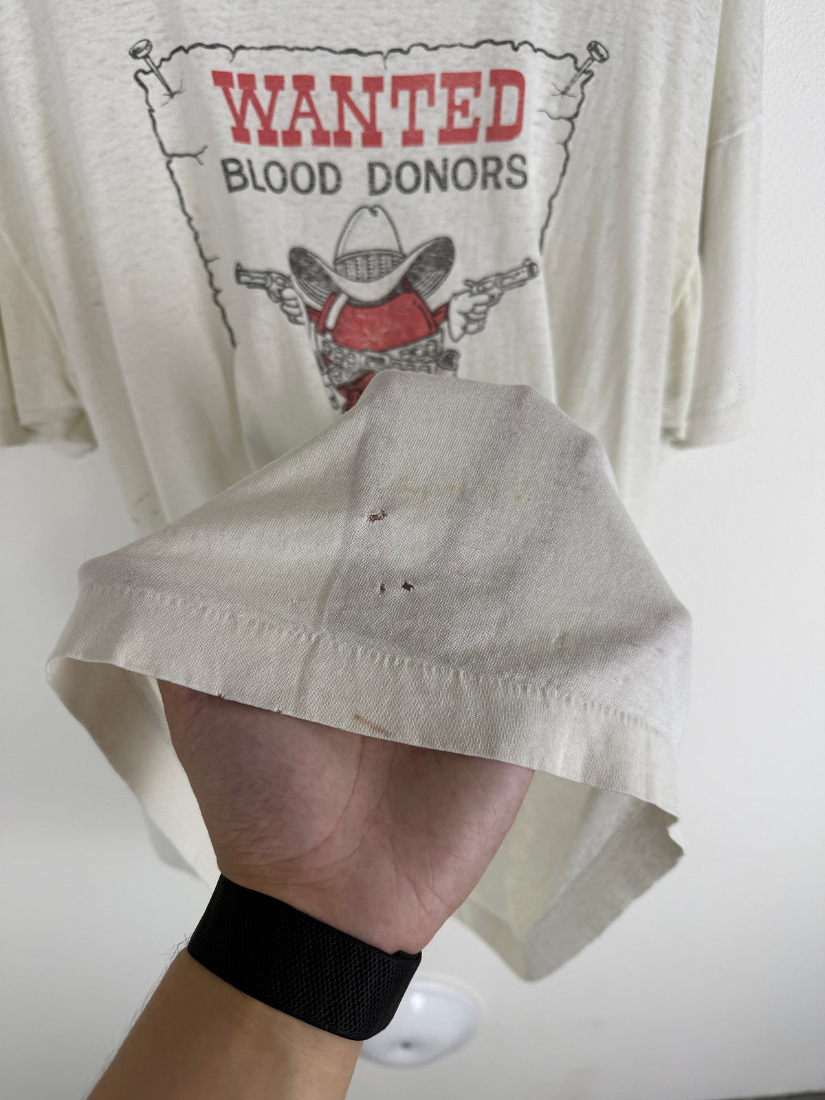 Vintage Wanted Blood Donors Unocal 76 Tee