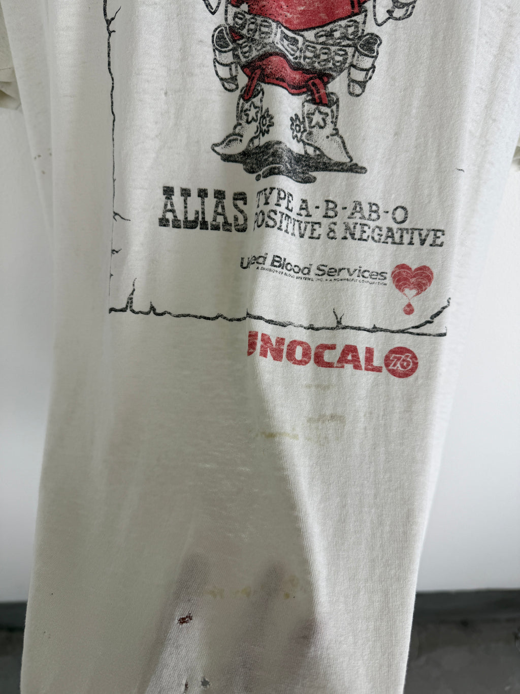 Vintage Wanted Blood Donors Unocal 76 Tee