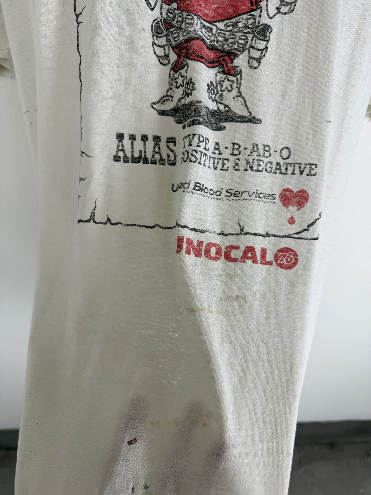 Vintage Wanted Blood Donors Unocal 76 Tee