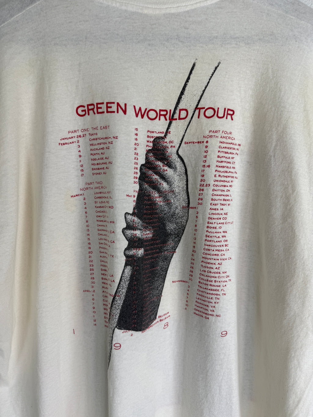 Vintage R.E.M. Green World Tour Tee